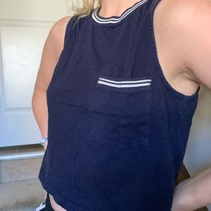 Blue Cropped Tank